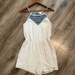 InTu Nude Embroidered Romper